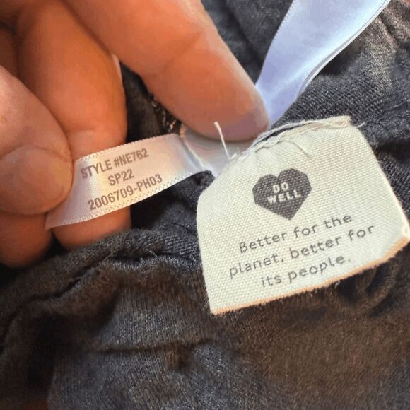 Madewell Womens Heather Short Sleeve Slit T-shirt Midi Dress Charcoal Large - Picture 9 of 12